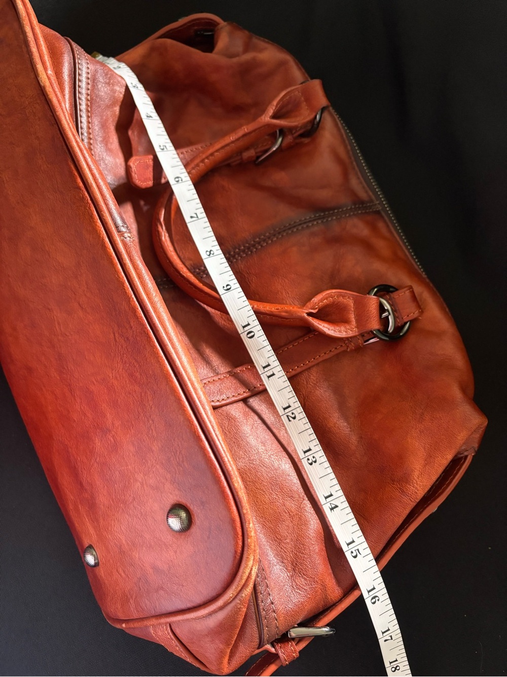 Heshe Leather handbag - Rustic Brown - Picture 8 of 10
